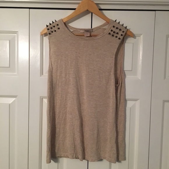 Studded Tan T-Shirt - Picture 3 of 3